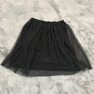Cato Elegant Black Polka Dot Skirt size 18/20